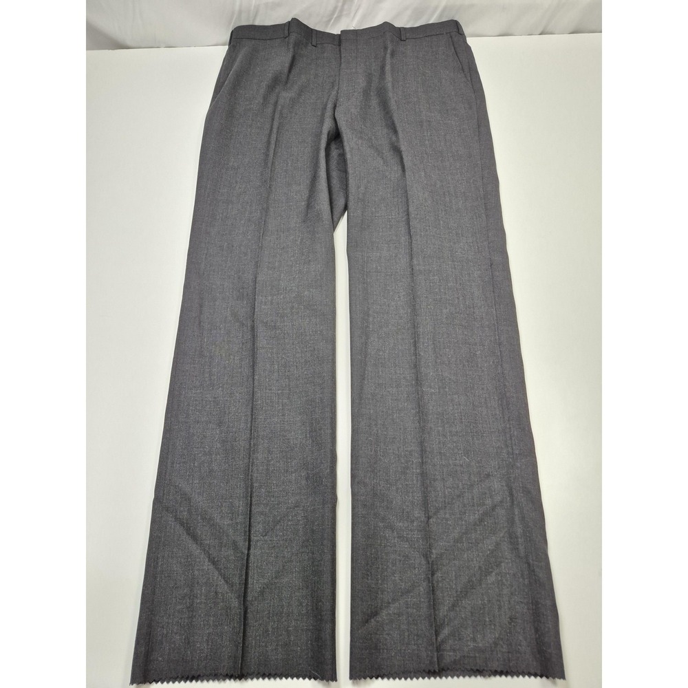 VTG John Alexander Dress Pants Mens 44x37 Gray Wool Flat Front Straight Unhemmed